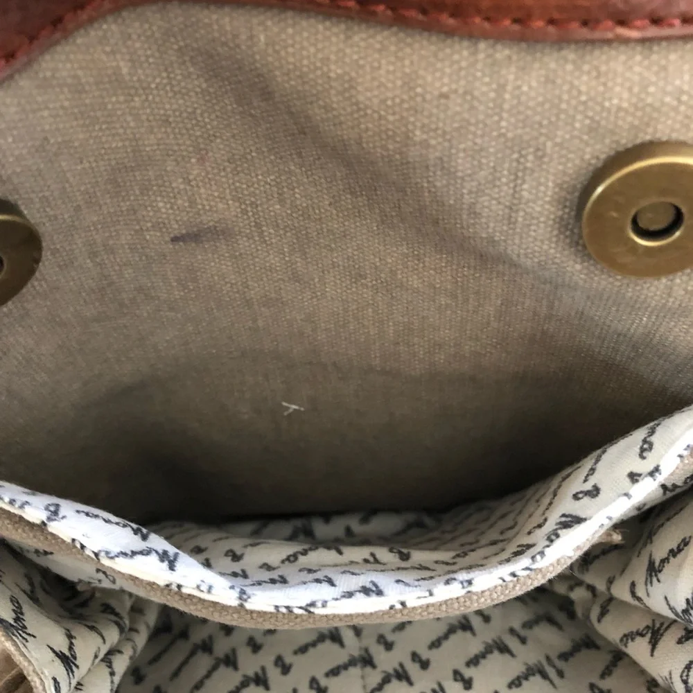 Mona B canvas and vegan leather crossbody purse with built in wallet - Picture 6 of 12